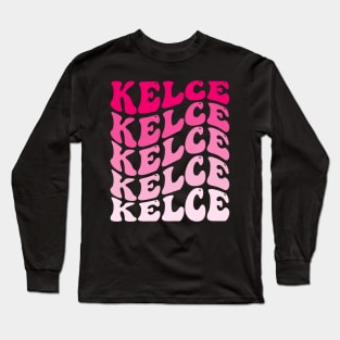 Vintage Kelce First Name Boy Kids Personalized Girl 70's Long Sleeve T-Shirt